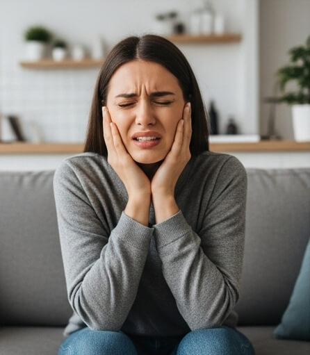 Women image in tooth pain - Emergency dentist Bath